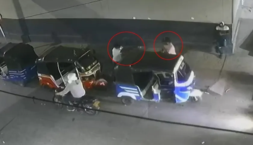 Cámara de seguridad captó momento del ataque. 