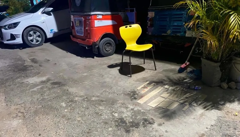 Escena del crimen en el barrio Villa del Rey.