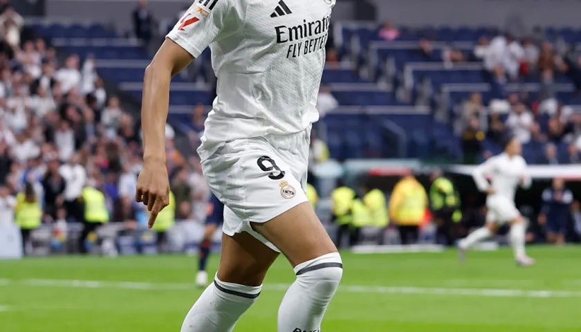 Kylian Mbappé celebrando uno de sus goles.