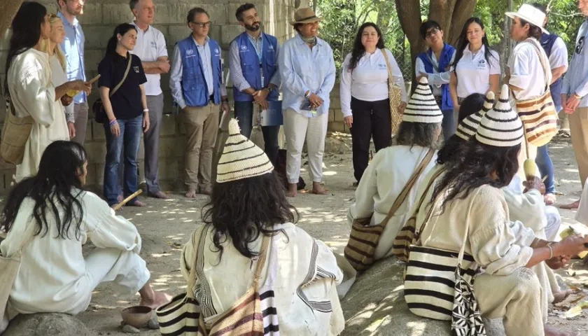 Delegación de la ONU en visita a pueblos indígenas en la Sierra Nevada de Santa Marta.