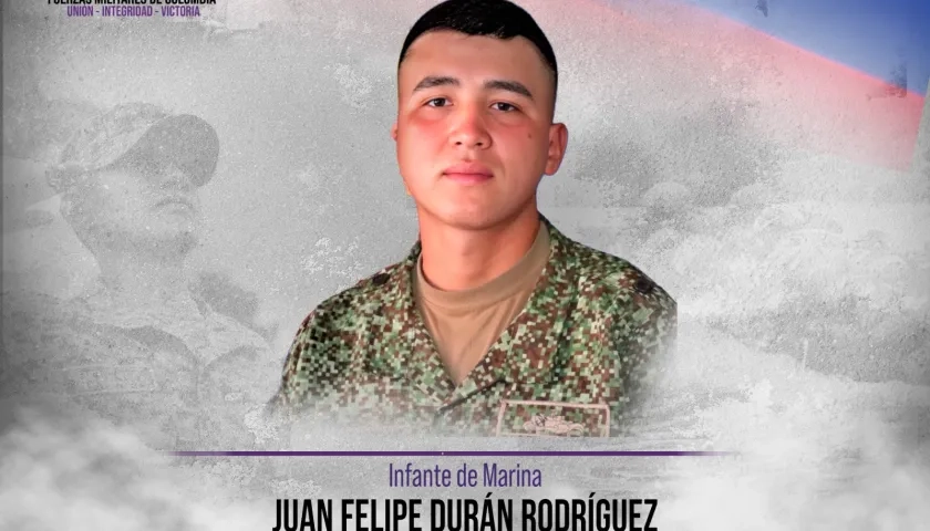 El infante de marina Juan Felipe Durán.