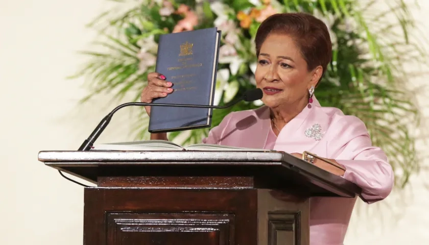 Kamla Persad-Bissessar, presidenta de Trinidad y Tobago.