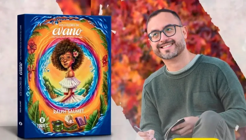 Ralph Saumet y su primer libro 'Los colores de evano'. 