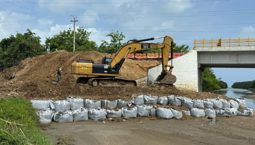 Las obras en la Vía al Mar. 