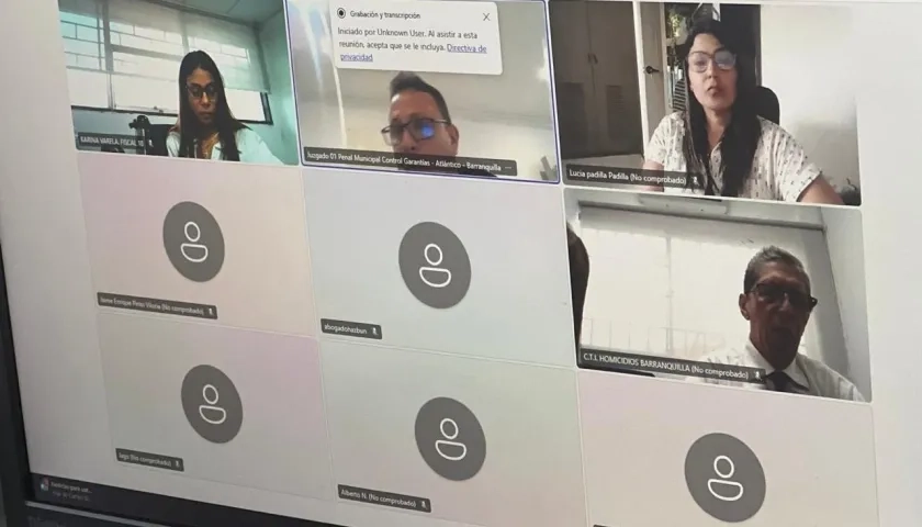 Audiencia de legalización de captura de Dayana Jassir