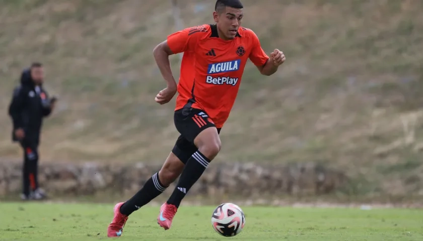 Emilio Aristizábal, delantero de la Selección Colombia sub-20.