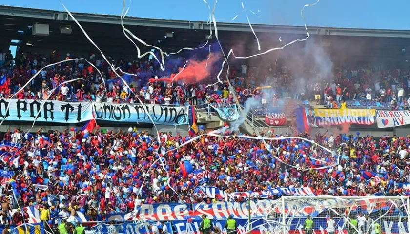 Barras del Unión Magdalena en el estadio Sierra Nevada de Santa Marta.