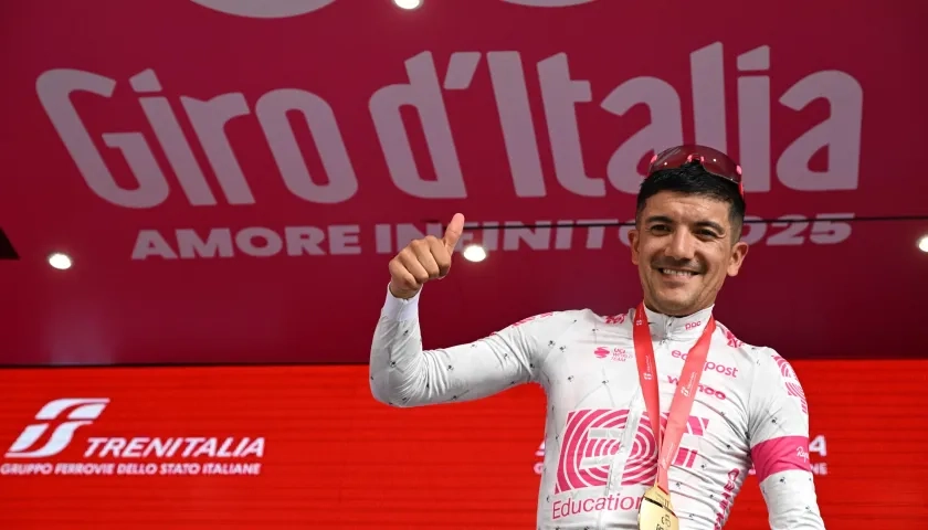 Richard Carapaz logró su cuarta victoria de etapa en el Giro de Italia. 