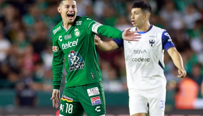 El colombiano James Rodríguez, jugador del León de México.