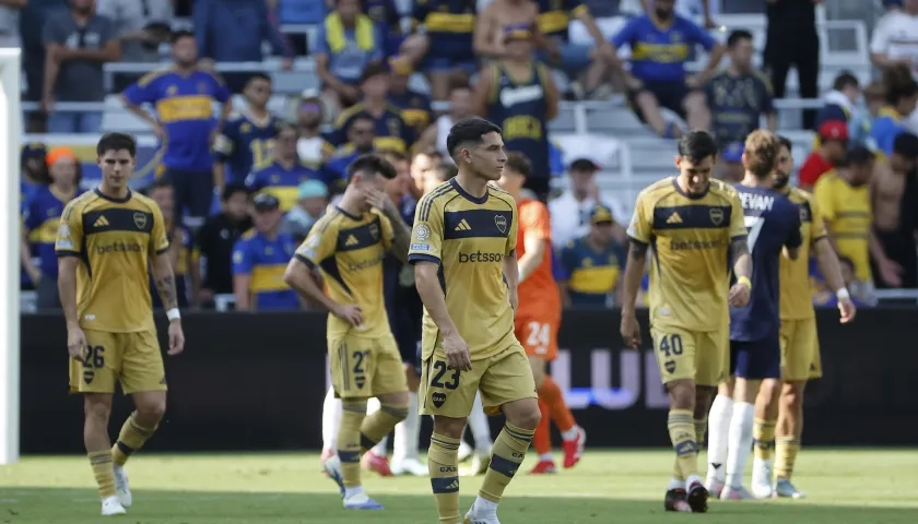 Lamento de los jugadores de Boca al término del encuentro.