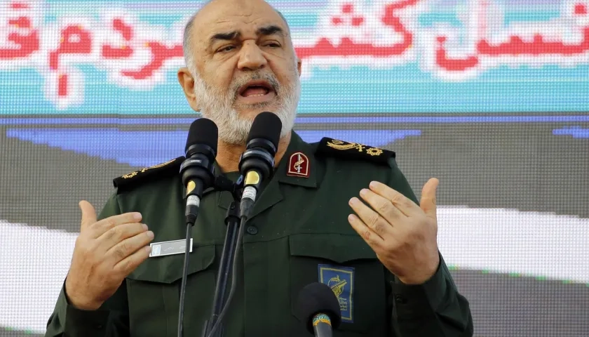 El comandante en jefe de la Guardia Revolucionaria Islámica (IRGC) de Irán, el general Hossein Salami.