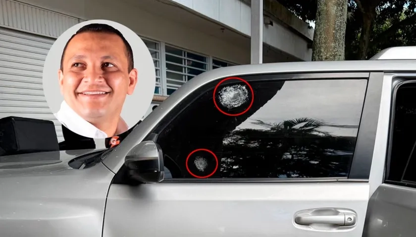 Los proyectiles impactaron la camioneta en la que se movilizaba el mandatario. 