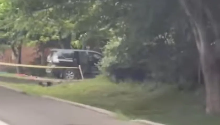 Camioneta hallada por la Policía.