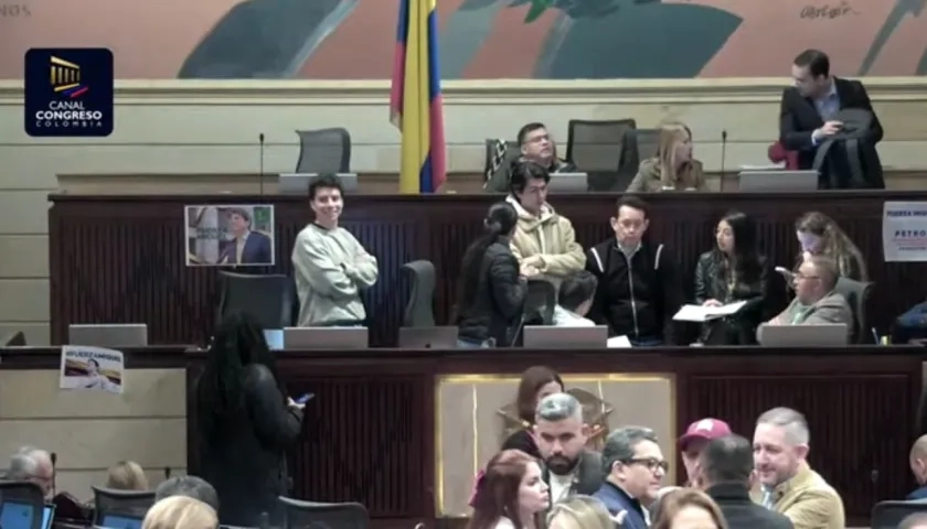 Cámara de Representantes en la noche de este viernes. 