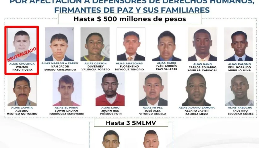 Wilmar Pazo Rivera, alias 'Cholinga'.