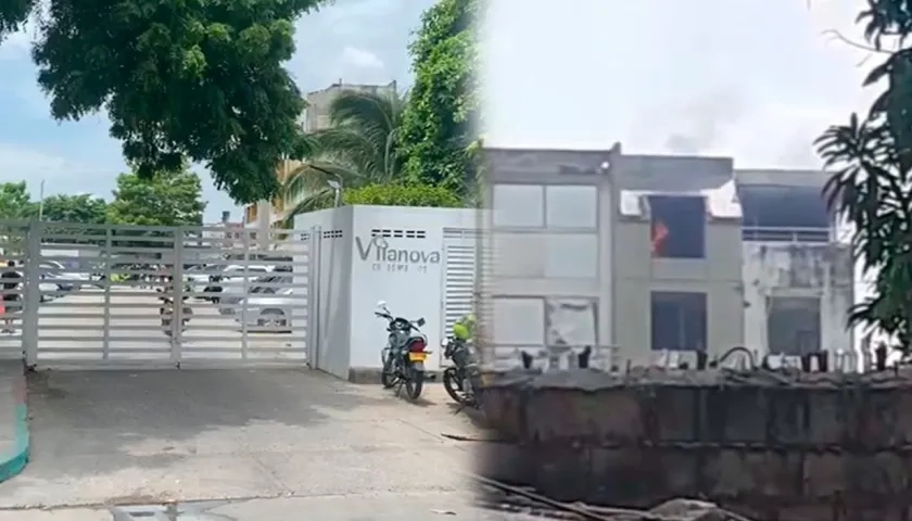 Conjunto residencial Villa Nueva donde se registró la explosión. 