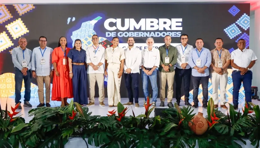 Los gobernadores durante su cumbre, en La Guajira. 
