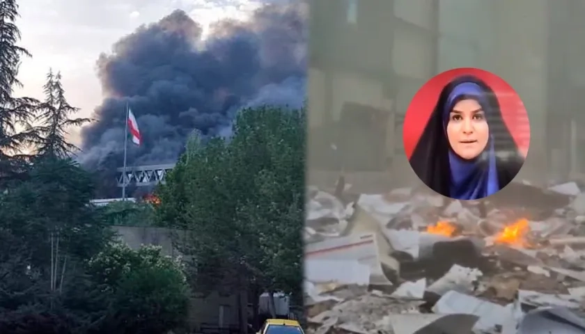 Imágenes del ataque a las instalaciones de la radiotelevisión pública iraní. 