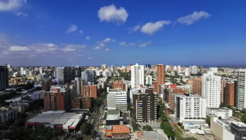 Imagen aérea de la ciudad de Barranquilla.