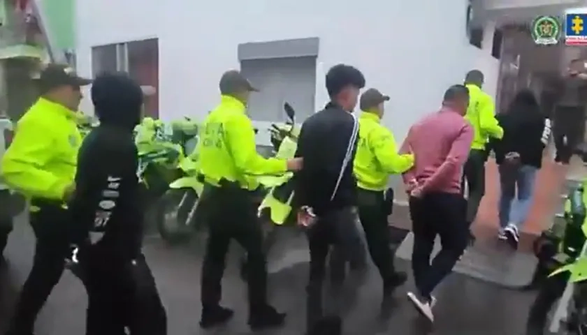 Imagen de la captura de los integrantes de ‘Los del Patio’. 