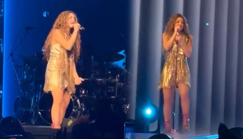 La artista barranquillera Shakira en su concierto en Phoenix, Arizona. 