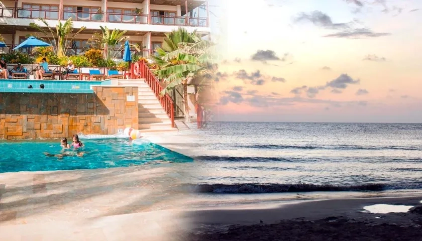 La playa del Hotel Pradomar, en el municipio de Puerto Colombia. 