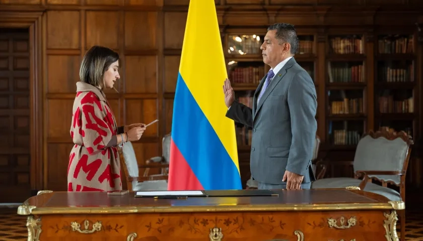 Acto de posesión de Jorge Iván Ospina como nuevo embajador en Palestina.