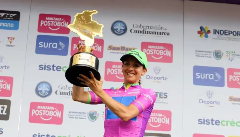 La pedalista Diana Peñuela.
