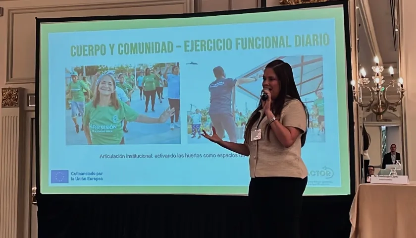 Durante el Encuentro Internacional sobre Transformación Urbana Colaborativa y Sostenible, celebrado en Ciudad de Guatemala.