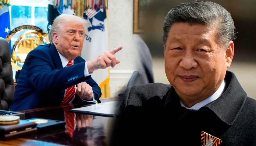 Presidente de Estados Unidos, Donald Trump, y su homólogo chino, Xi Jinping.