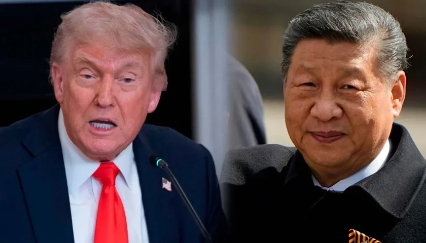 Presidente de Estados Unidos, Donald Trump y su homólogo chino, Xi Jinping. 