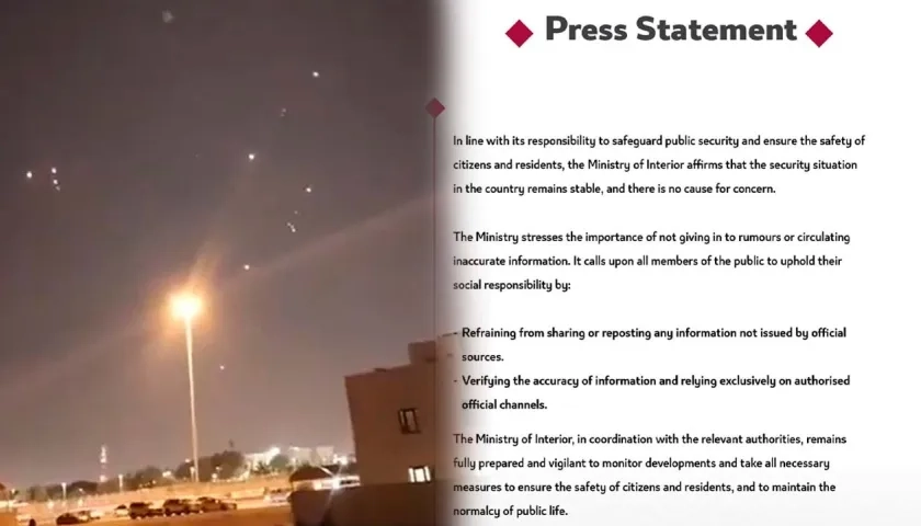 Pronunciamiento de Catar tras ataque con misiles de Irán.