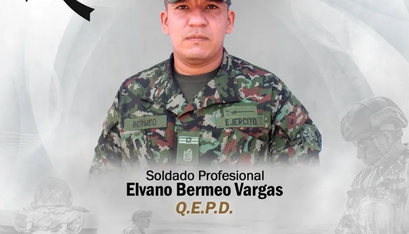 La víctima fue el soldado profesional Elvano Bermeo Vargas.
