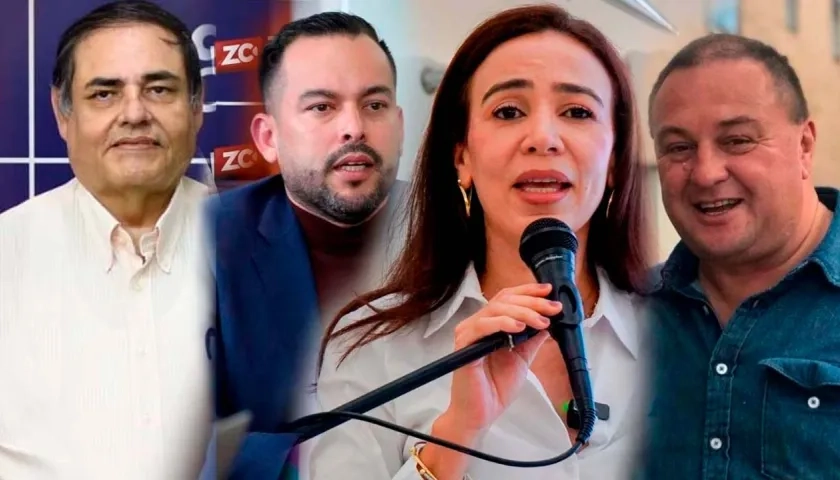 Carlos Diago, Edwin Palma, Diana Bustamante y Nelson Vásquez Torres.