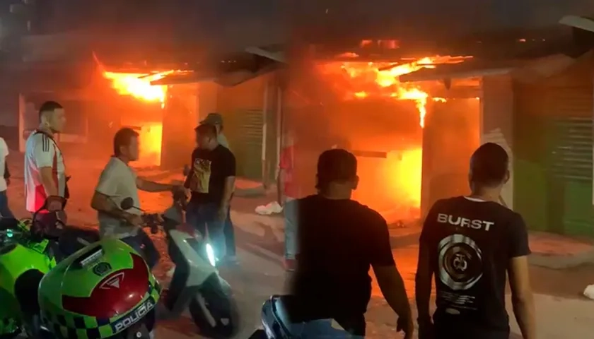 Una máquina del Cuerpo de Bomberos atendió la emergencia. 
