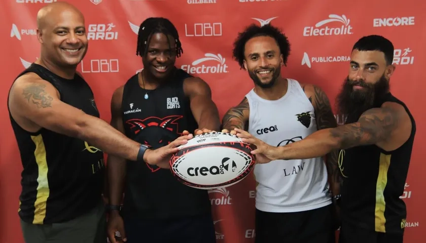 Grupo de participantes en el Creapro 7s de rugby en Barranquilla. 