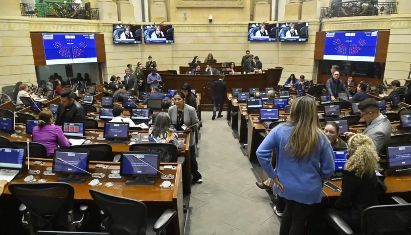 Aspecto del Congreso de la República. 