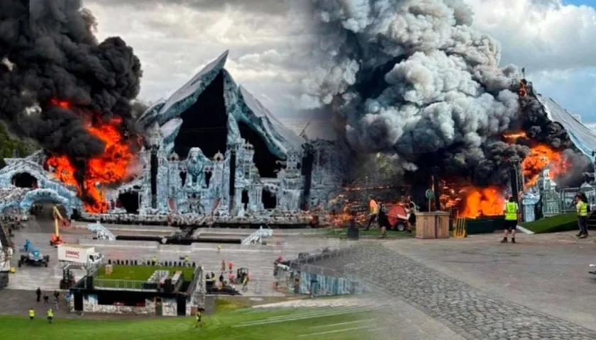 Así quedó el escenario principal del evento. 