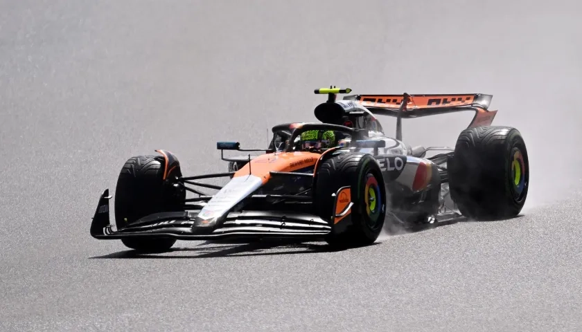 Lando Norris corriendo el GP de Gran Bretaña.