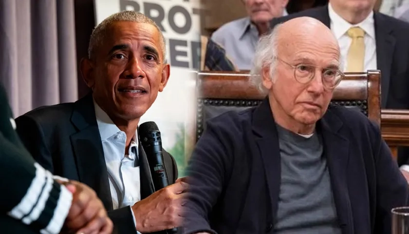 Barack Obama y Larry David.