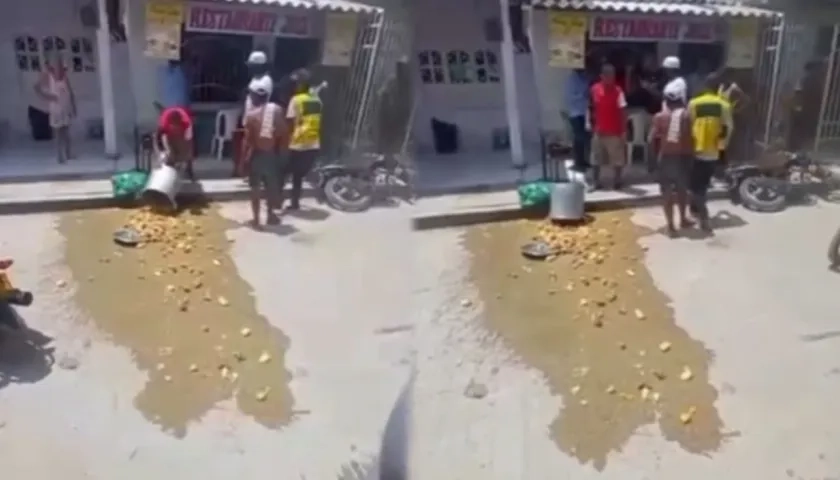 Por no pago de cuota, cobradiarios voltearon olla de sopa a vendedor