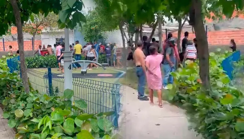 Parque donde se registró el doble homicidio. 