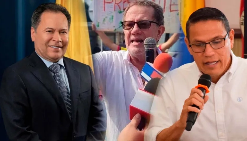 Gobernador de Norte de Santander, William Villamizar; Periodista Jaime Vásquez y alcalde de Cúcuta, Jorge Acevedo.