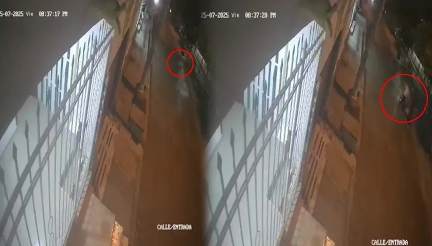 Momento en que la víctima fue atacada a tiros por los sicarios. 