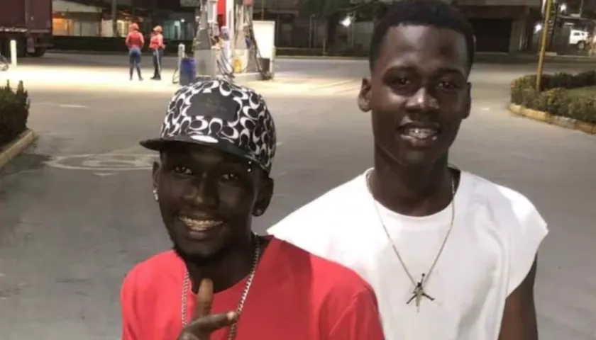 Los dos hermanos asesinados esta tarde en el barrio Ciudad Bolívar. 