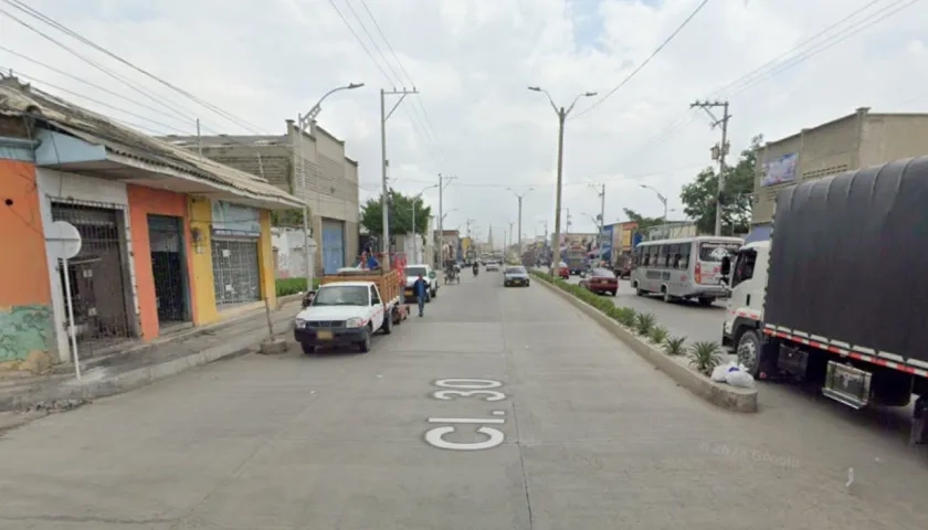 Calle 30 con carrera 29, lugar donde ocurrió el crimen. 