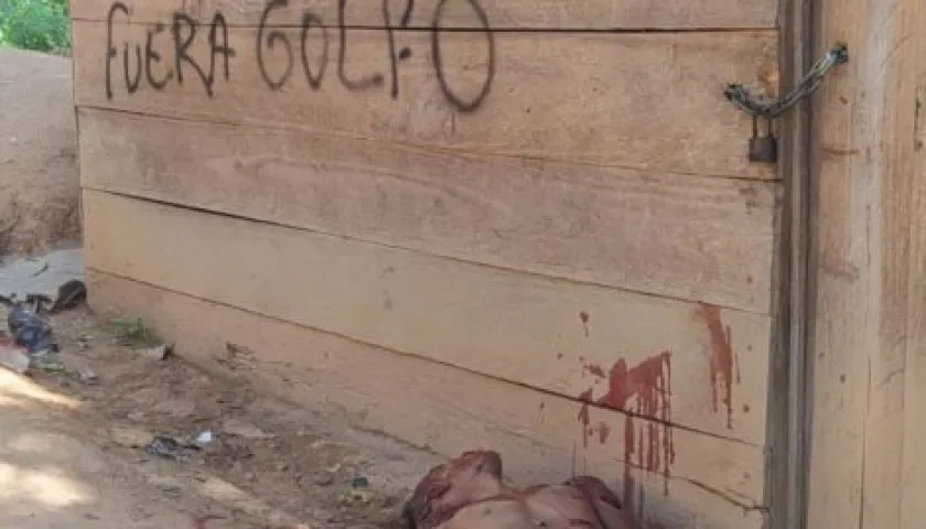 Lugar donde fue encontrado uno de los cuerpos.