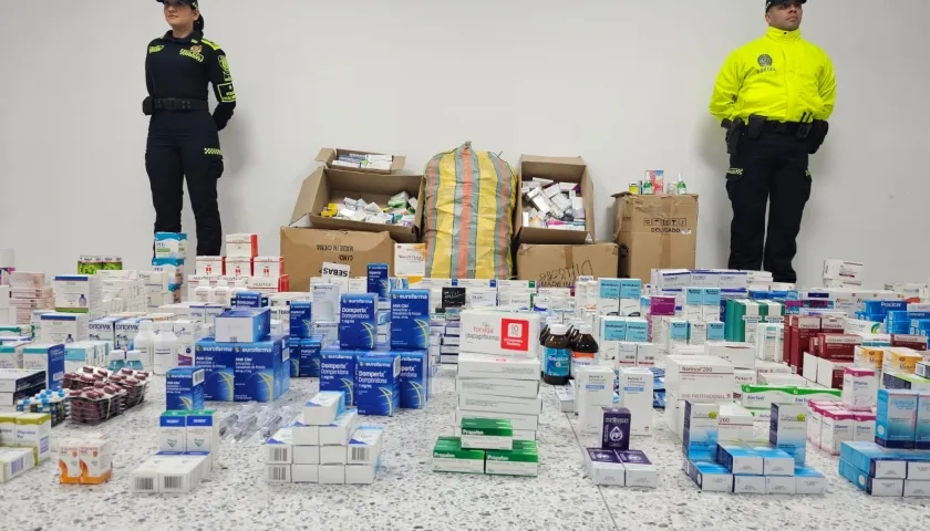 Los medicamentos aprehendidos.