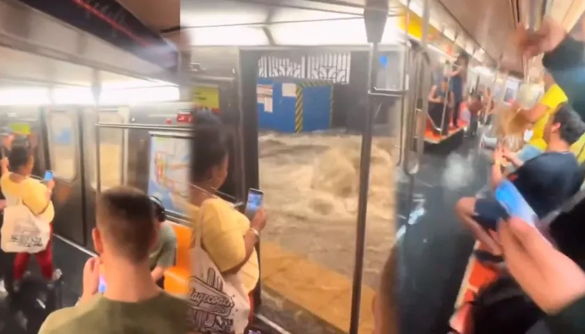 Inundaciones en el Metro de Nueva York.