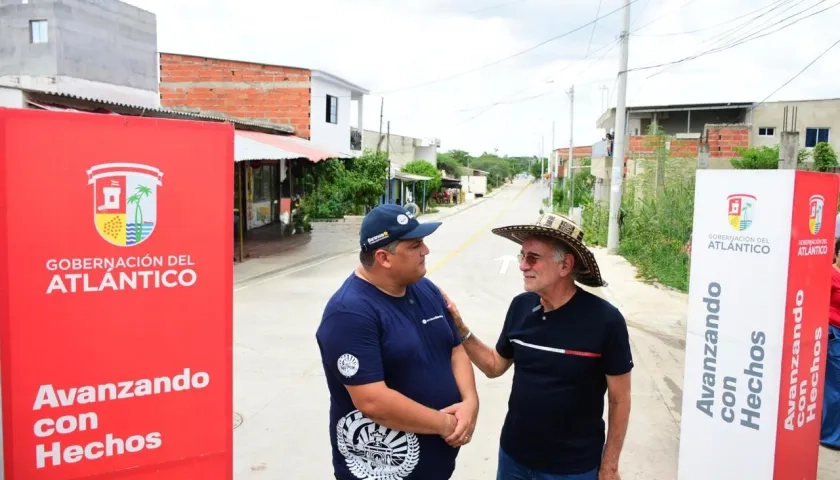 El alcalde de Baranoa, Edinson Palma, y el Gobernador Eduardo Verano.